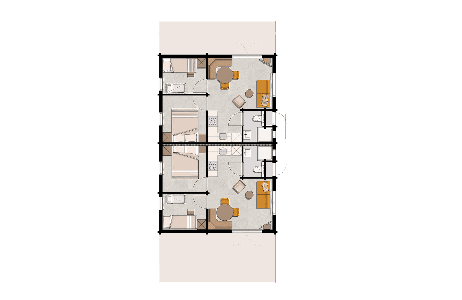 Woezel & pip lodge 4 personen plattegrond Familie Resort De Tovertuin
